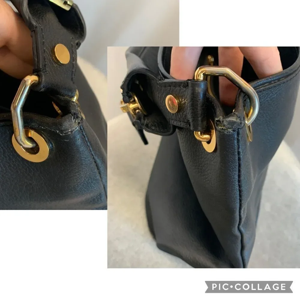 TOM Ford Nina Black Calfskin Hobo Bag
